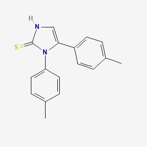 molecular formula C17H16N2S B1517683 1,5-bis(4-methylphenyl)-1H-imidazole-2-thiol CAS No. 1105188-73-5