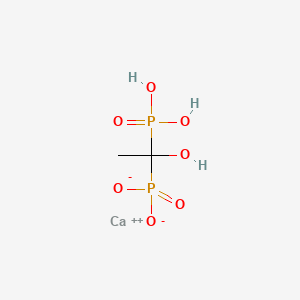 calcium;(1-hydroxy-1-phosphonatoethyl)phosphonic acid