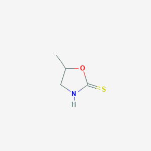 molecular formula C4H7NOS B15176886 5-Methyl-1,3-oxazolidine-2-thione CAS No. 41387-98-8