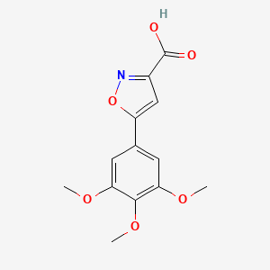 molecular formula C13H13NO6 B1517690 5-(3,4,5-Trimethoxyphenyl)-1,2-oxazole-3-carboxylic acid CAS No. 1105193-41-6