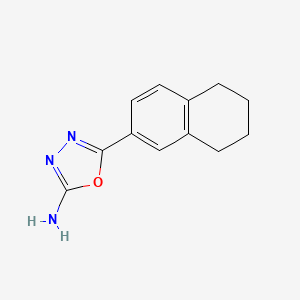 molecular formula C12H13N3O B1517692 5-(5,6,7,8-Tetrahydronaphthalen-2-yl)-1,3,4-oxadiazol-2-amine CAS No. 1105194-40-8