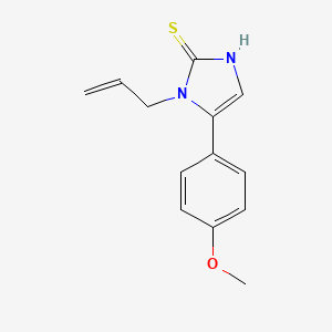 molecular formula C13H14N2OS B1517694 1-烯丙基-5-(4-甲氧基苯基)-1,3-二氢-2H-咪唑-2-硫酮 CAS No. 1105190-39-3
