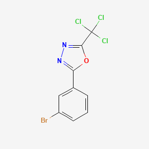 molecular formula C9H4BrCl3N2O B1517699 2-(3-溴苯基)-5-(三氯甲基)-1,3,4-恶二唑 CAS No. 1020252-87-2
