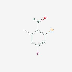 molecular formula C8H6BrFO B1517701 2-Bromo-4-fluoro-6-methylbenzaldehyde CAS No. 916792-19-3