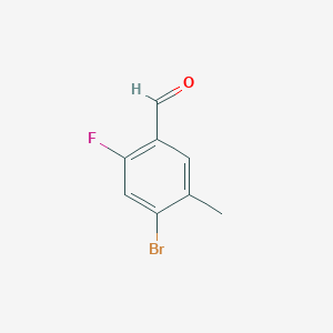 molecular formula C8H6BrFO B1517702 4-Bromo-2-fluoro-5-methylbenzaldehyde CAS No. 916792-23-9