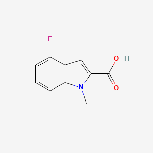 molecular formula C10H8FNO2 B1517707 4-fluoro-1-methyl-1H-indole-2-carboxylic acid CAS No. 1146291-81-7