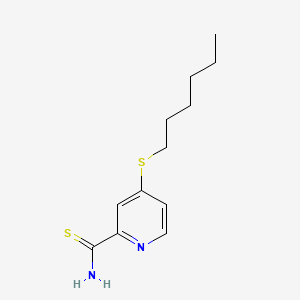 2-Pyridinecarbothioamide, 4-(hexylthio)-