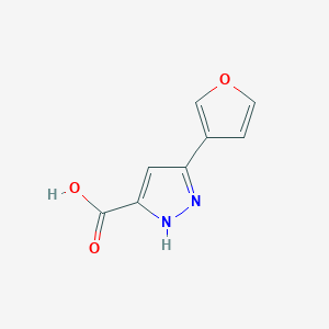 molecular formula C8H6N2O3 B1517711 3-(3-furyl)-1H-pyrazole-5-carboxylic acid CAS No. 1187566-11-5