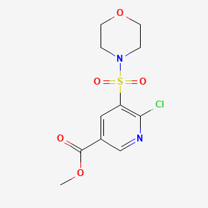 molecular formula C11H13ClN2O5S B1517713 6-氯-5-(吗啉-4-磺酰基)吡啶-3-甲酸甲酯 CAS No. 1146289-89-5