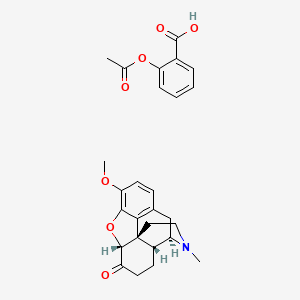 (4R,4aR,7aR,12bS)-9-methoxy-3-methyl-1,2,4,4a,5,6,7a,13-octahydro-4,12-methanobenzofuro[3,2-e]isoquinolin-7-one;2-acetyloxybenzoic acid