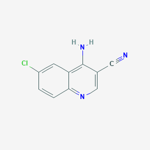 molecular formula C10H6ClN3 B1517719 4-Amino-6-chloroquinoline-3-carbonitrile CAS No. 1146293-15-3
