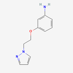 molecular formula C11H13N3O B1517720 3-[2-(1H-pyrazol-1-yl)ethoxy]aniline CAS No. 1152819-54-9