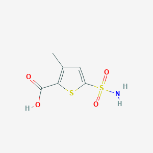 molecular formula C6H7NO4S2 B1517733 3-Methyl-5-sulfamoylthiophene-2-carboxylic acid CAS No. 1096876-87-7