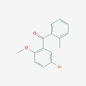 molecular formula C15H13BrO2 B1517745 (5-Bromo-2-methoxyphenyl)(2-methylphenyl)methanone CAS No. 1097000-32-2
