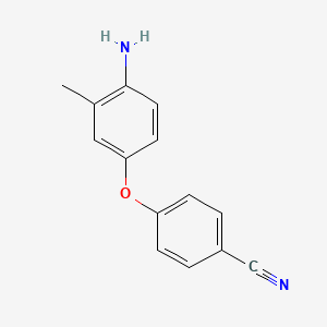 molecular formula C14H12N2O B1517750 4-(4-Amino-3-methylphenoxy)benzonitrile CAS No. 1099689-63-0