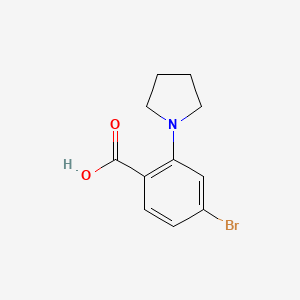 molecular formula C11H12BrNO2 B1517751 4-Bromo-2-pyrrolidinobenzoic Acid CAS No. 1099609-12-7