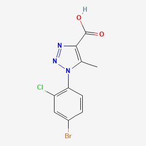 molecular formula C10H7BrClN3O2 B1517757 1-(4-溴-2-氯苯基)-5-甲基-1H-1,2,3-三唑-4-羧酸 CAS No. 1097809-53-4