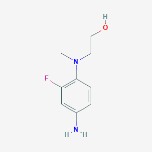 molecular formula C9H13FN2O B1517758 2-(4-Amino-2-fluoromethylanilino)-1-ethanol CAS No. 873537-25-8