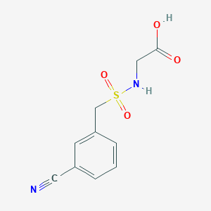 molecular formula C10H10N2O4S B1517760 2-[(3-Cyanophenyl)methanesulfonamido]acetic acid CAS No. 1099113-52-6