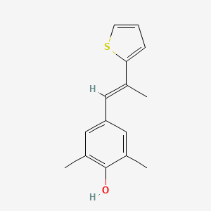 2,6-Dimethyl-4-(2-methyl-2-(2-thienyl)ethenyl)phenol