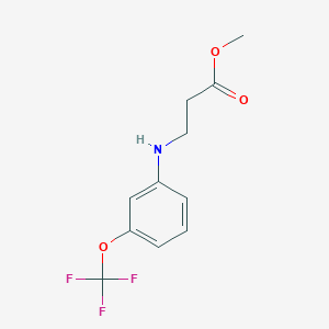molecular formula C11H12F3NO3 B1517764 3-[{3-(三氟甲氧基)苯基}氨基]丙酸甲酯 CAS No. 1099680-30-4
