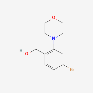 molecular formula C11H14BrNO2 B1517765 [4-Bromo-2-(morpholin-4-yl)phenyl]methanol CAS No. 1099619-96-1