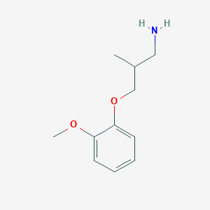 molecular formula C11H17NO2 B1517769 1-(3-氨基-2-甲基丙氧基)-2-甲氧基苯 CAS No. 1099650-72-2