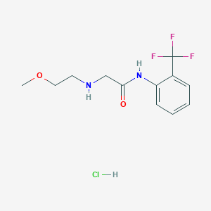 molecular formula C12H16ClF3N2O2 B1517772 2-[(2-methoxyethyl)amino]-N-[2-(trifluoromethyl)phenyl]acetamide hydrochloride CAS No. 1153236-60-2