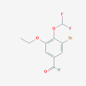 molecular formula C10H9BrF2O3 B1517774 3-Bromo-4-(difluoromethoxy)-5-ethoxybenzaldehyde CAS No. 1153234-13-9