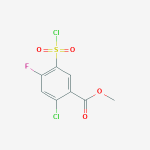 molecular formula C8H5Cl2FO4S B1517777 Methyl 2-chloro-5-(chlorosulfonyl)-4-fluorobenzoate CAS No. 1154155-49-3