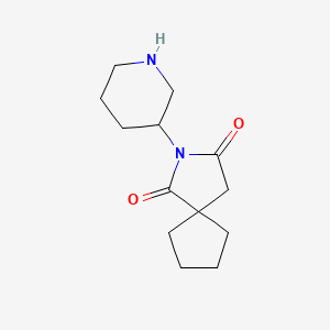 molecular formula C13H20N2O2 B1517778 2-(Piperidin-3-yl)-2-azaspiro[4.4]nonane-1,3-dione CAS No. 1154691-94-7