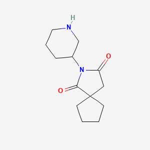 molecular formula C13H20N2O2 B1517778 2-(Piperidin-3-yl)-2-azaspiro[4.4]nonan-1,3-dion CAS No. 1154691-94-7