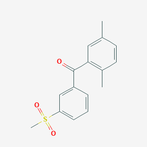 molecular formula C16H16O3S B1517780 (2,5-Dimethylphenyl)(3-methanesulfonylphenyl)methanone CAS No. 1097016-69-7