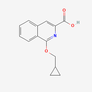 molecular formula C14H13NO3 B1517782 1-(环丙基甲氧基)异喹啉-3-羧酸 CAS No. 1097166-34-1