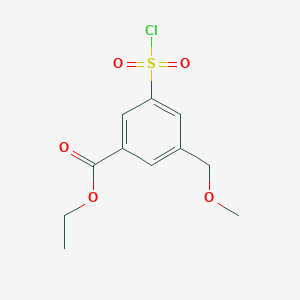 molecular formula C11H13ClO5S B1517786 3-(氯磺酰基)-5-(甲氧甲基)苯甲酸乙酯 CAS No. 1154568-86-1