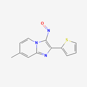 Imidazo(1,2-a)pyridine, 7-methyl-3-nitroso-2-(2-thienyl)-