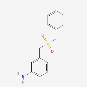molecular formula C14H15NO2S B1517788 3-(Phenylmethanesulfonylmethyl)aniline CAS No. 945591-49-1