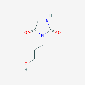 molecular formula C6H10N2O3 B1517790 3-(3-Hydroxypropyl)imidazolidine-2,4-dione CAS No. 73973-05-4