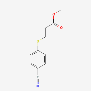 molecular formula C11H11NO2S B1517791 3-[(4-氰基苯基)硫代基]丙酸甲酯 CAS No. 1154018-52-6