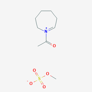 molecular formula C9H17NO5S B15177933 1-Acetylhexahydro-1H-azepinium methyl sulphate CAS No. 85851-62-3