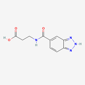 molecular formula C10H10N4O3 B1517796 3-(1H-1,2,3-苯并三唑-5-基甲酰氨基)丙酸 CAS No. 1099152-06-3