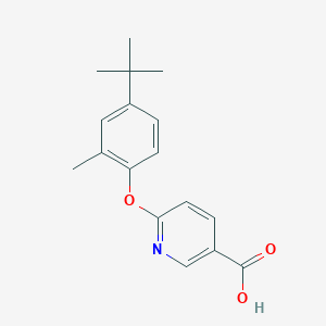 molecular formula C17H19NO3 B1517797 6-(4-Tert-butyl-2-methylphenoxy)pyridine-3-carboxylic acid CAS No. 1099155-64-2