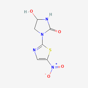 2-Imidazolidinone, 4-hydroxy-1-(5-nitro-2-thiazolyl)-