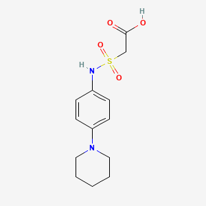 molecular formula C13H18N2O4S B1517798 2-{[4-(Piperidin-1-yl)phenyl]sulfamoyl}acetic acid CAS No. 1098369-40-4