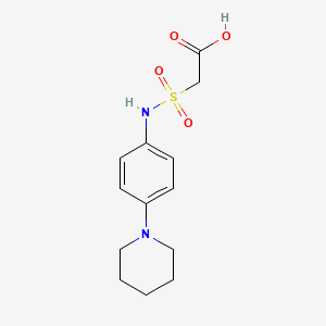 molecular formula C13H18N2O4S B1517798 2-{[4-(哌啶-1-基)苯基]磺酰氨基}乙酸 CAS No. 1098369-40-4