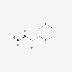 molecular formula C5H10N2O3 B1517804 1,4-Dioxane-2-carbohydrazide CAS No. 1097812-58-2