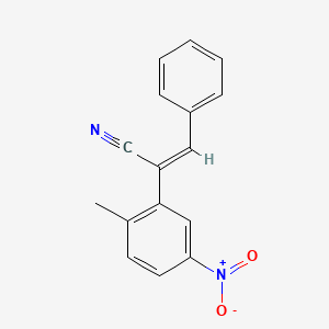 2-(5-(Hydroxy(oxido)amino)-2-methylphenyl)-3-phenylacrylonitrile