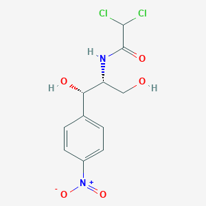 molecular formula C11H12Cl2N2O5 B151781 乙酰胺，2,2-二氯-N-(2-羟基-1-(羟甲基)-2-(4-硝基苯基)乙基)-，(S-(R*,S*))- CAS No. 7387-98-6