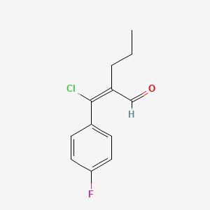 (2E)-2-[chloro-(4-fluorophenyl)methylidene]pentanal