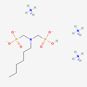 Triammonium hydrogen ((hexylimino)bis(methylene))diphosphonate